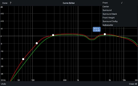 Audyssey MultEQ Editor app screenshot