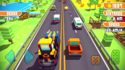 Blocky Highway: Traffic Racing screenshot 4