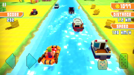 Blocky Highway: Traffic Racing screenshot 8
