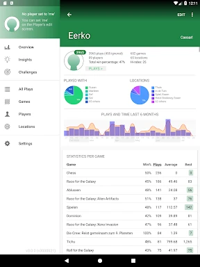 Board Game Stats screenshot