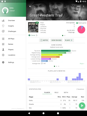 Board Game Stats screenshot