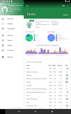 Board Game Stats screenshot