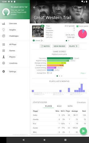 Board Game Stats screenshot