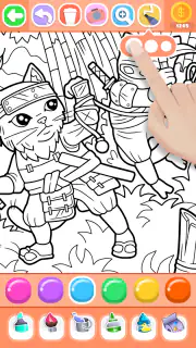 Boys Ninja Coloring & Memory screenshot 4