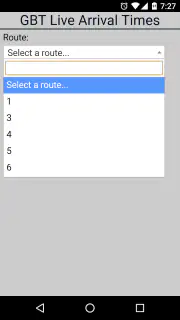 Bridgeport GBT Bus Tracker screenshot 2