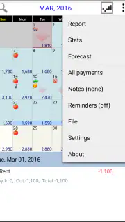 Budget Calendar screenshot 2