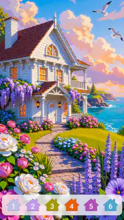 Cabin & House Paint by Numbers screenshot 2