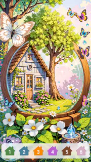 Cabin & House Paint by Numbers screenshot 4