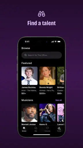 Cameo - Personal celeb videos screenshot