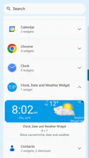 Clock, Date and Weather Widget screenshot 2