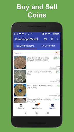 Coinoscope: Coin identifier screenshot