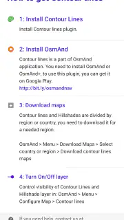 Contour lines plugin — OsmAnd screenshot 2