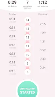 Contraction Timer & Counter 9m screenshot 2