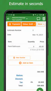 Contractor Estimate & Invoice screenshot 4