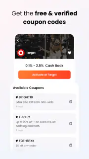 Coupert - Coupons & Cash Back screenshot 1