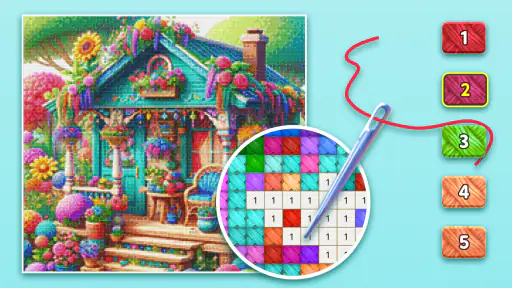 Cross Stitch: Color by Number screenshot 1