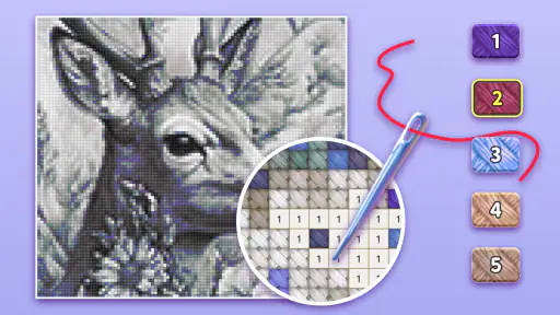 Cross Stitch: Color by Number screenshot 2