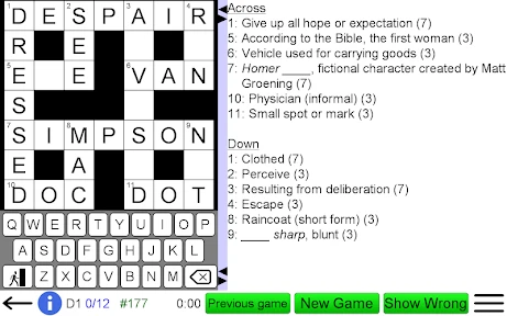 Crossword Unlimited screenshot