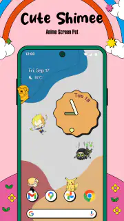Cute Shimee: Anime Screen Pet screenshot 1