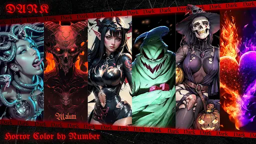 Dark, Horror Color by Number screenshot