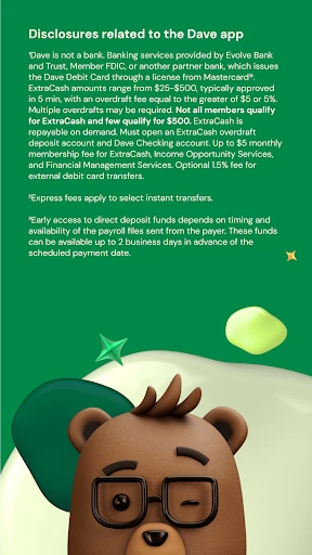 Dave - Fast Cash & Banking screenshot