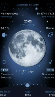 Deluxe Moon - Moon Calendar, P screenshot 1