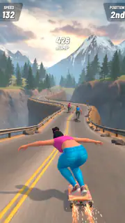 Downhill Skate Race screenshot 1