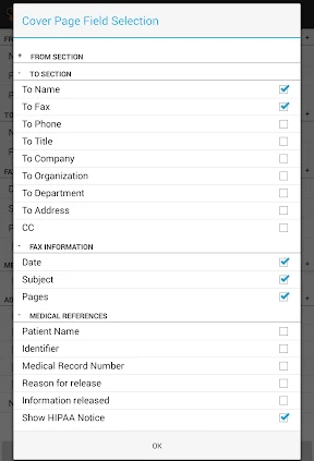 FaxCover Pro Create Cover Page screenshot