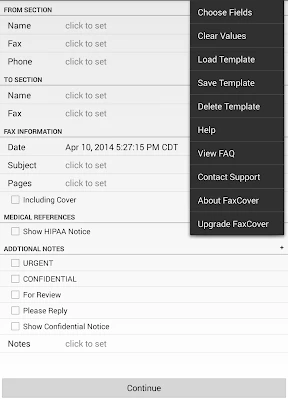 FaxCover Pro Create Cover Page screenshot