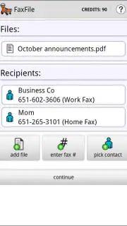 FaxFile - Send Fax from phone screenshot 2