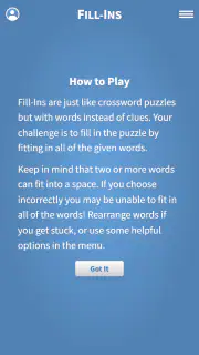 Fill-Ins · Word Fit Puzzles screenshot 5