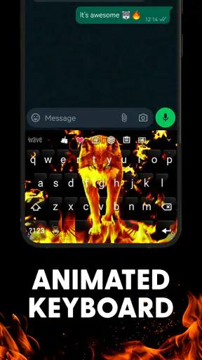 Fire Wallpaper Theme Lone Wolf screenshot