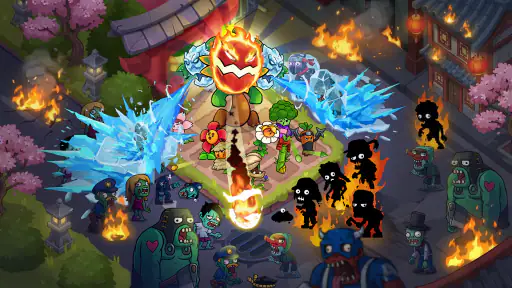 Flower vs zombie: City Defense screenshot 8