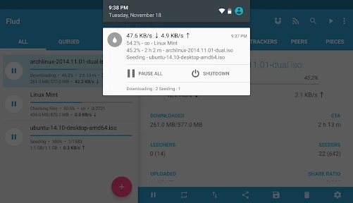 Flud - Torrent Downloader screenshot