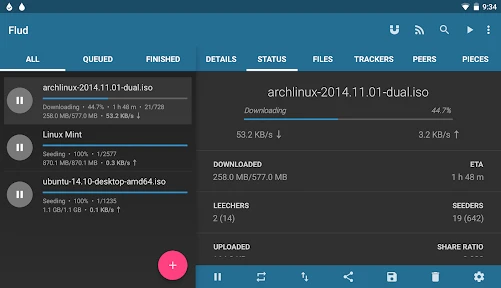Flud - Torrent Downloader screenshot