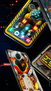 Futuristic 3D Tech Wallpaper screenshot 4