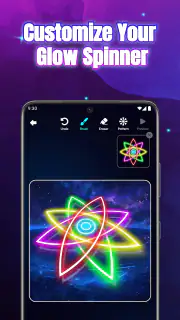 Glow Spinner: Finger Draw Art screenshot 5