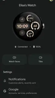 Google Pixel Watch screenshot 2
