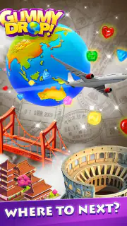 Gummy Drop! Match 3 & Travel screenshot 5