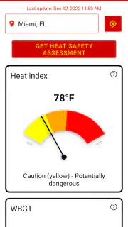 Heat Safety: Heat Index & WBGT screenshot 8