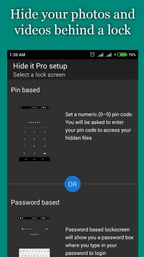 Hide Photos, Video and App Loc screenshot