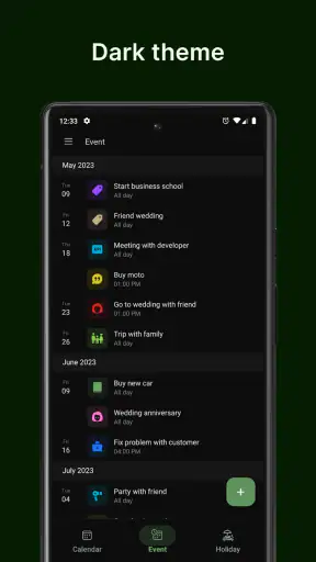 Holiday Calendar screenshot