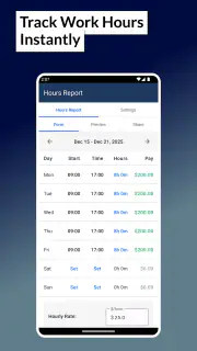 Hours Tracker, Time Calculator screenshot 1