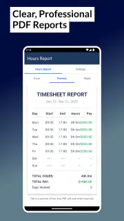 Hours Tracker, Time Calculator screenshot 2