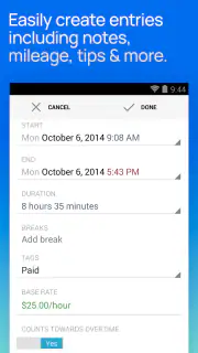 Hours Tracker Time Tracking screenshot 3