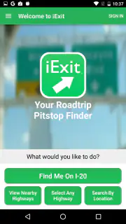 iExit Interstate Exit Guide screenshot 1