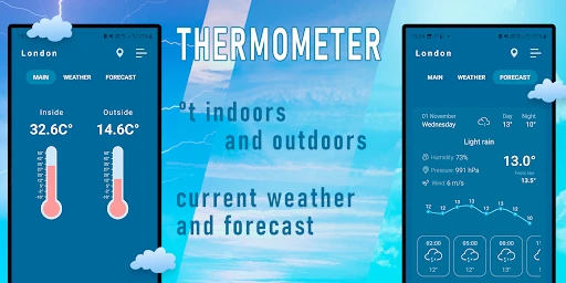 Indoor thermometer screenshot