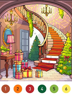 Interior Color by Number Book screenshot