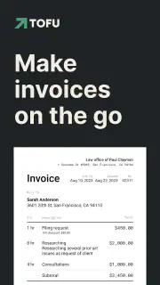 Invoice Maker Tofu & Receipts screenshot 1