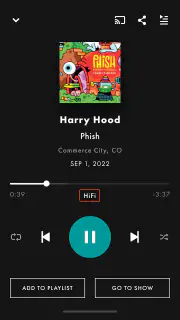 LivePhish screenshot 2